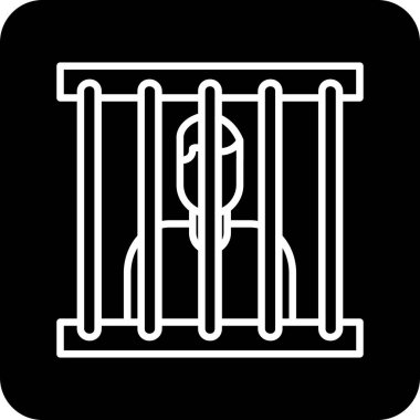 Hapishane simgesi vektör illüstrasyonu