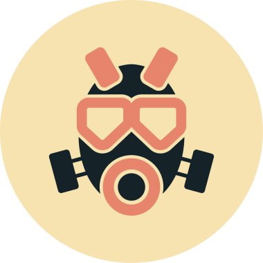 maske simgesi vektör illüstrasyonu