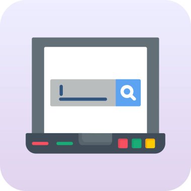 Tarayıcı. Web simgesi basit illüstrasyon