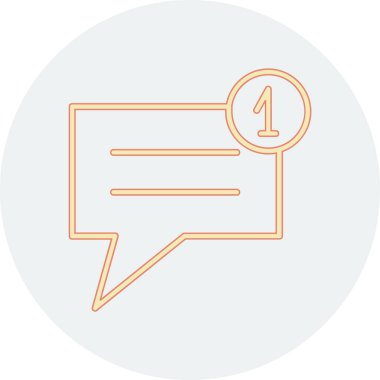 Konuşma balonu simgesinin illüstrasyon tasarımı