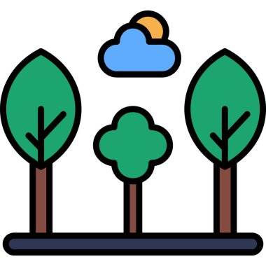ağaç web simgesi basit tasarım