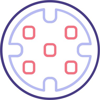 Casino Chip simgesinin vektör illüstrasyonu