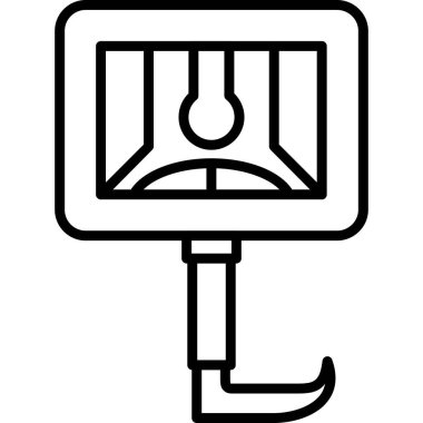 Sandalye koltuğu simgesi taslak biçiminde