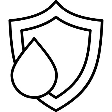 Koruma kalkanı vektör çizgisi simgesi, vektör