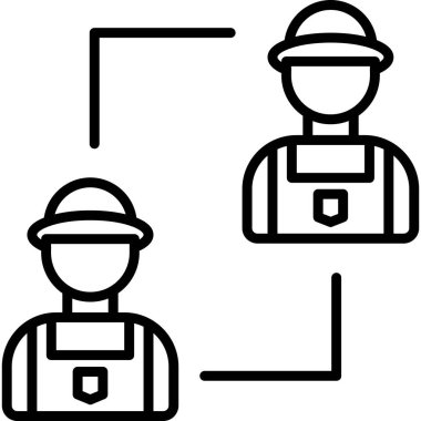 Taslak biçimli inşaat mühendisi simgesi