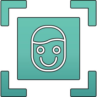 Bir maske simgesinin vektör illüstrasyonu