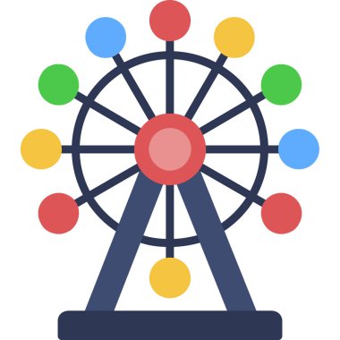 Dönme dolap kutsal kişilerin resmi, vektör çizim