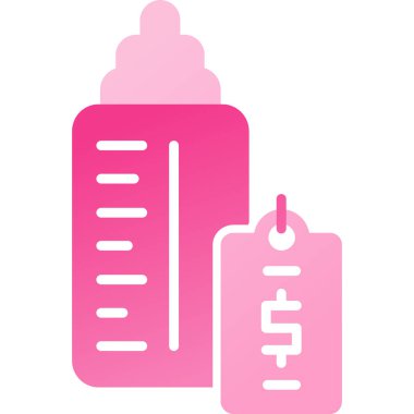 Bebek Şişe. Basit illüstrasyon