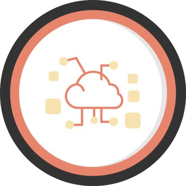 Bulut. Web simgesi basit tasarım