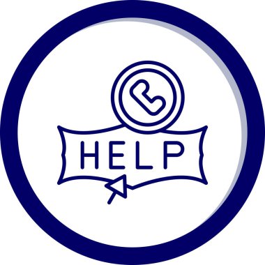 Yardım edin! Web simgesi basit illüstrasyon