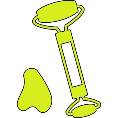 Çizgi film fırça simgesinin vektör çizimi