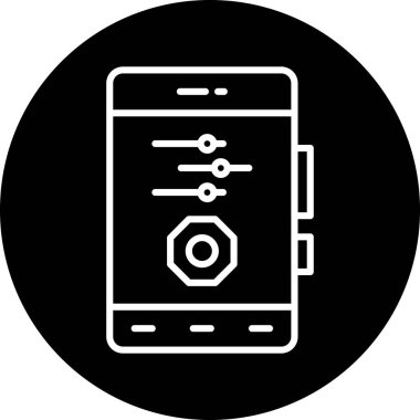 Mobil uygulama modern simgesinin vektör illüstrasyonu