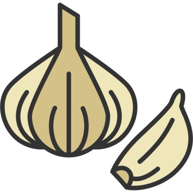 Sarımsak web simgesi, vektör çizim