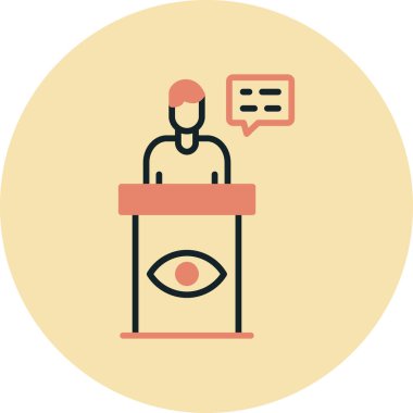 Göz. Web simgesi basit illüstrasyon