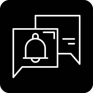 Mesaj var. Web simgesi basit illüstrasyon