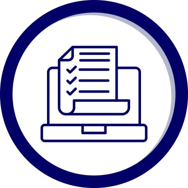 Kontrol listesi simgesinin vektör illüstrasyonu