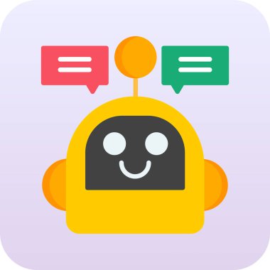 Robot simgesinin vektör illüstrasyonu