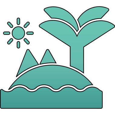 Ağaç simgesinin vektör illüstrasyonu