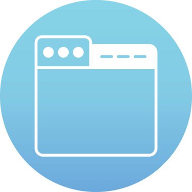 Tarayıcı web arayüzü simgesi rozet biçiminde