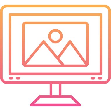 Modern bilgisayar simgesinin vektör illüstrasyonu