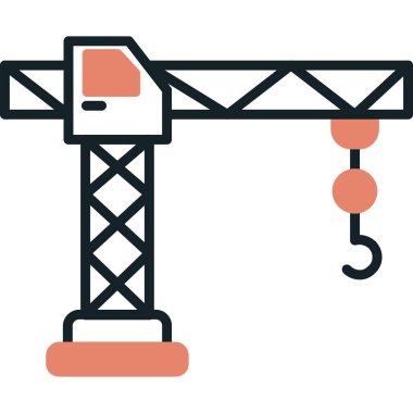 inşaat vinci vektör simgesi