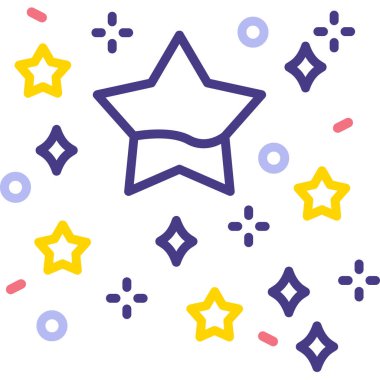 yıldız simgesi vektör illüstrasyonu