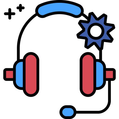 Kulaklık. Web simgesi basit illüstrasyon