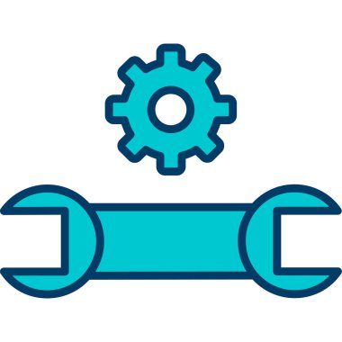 Teçhizat Web simgesi basit illüstrasyon