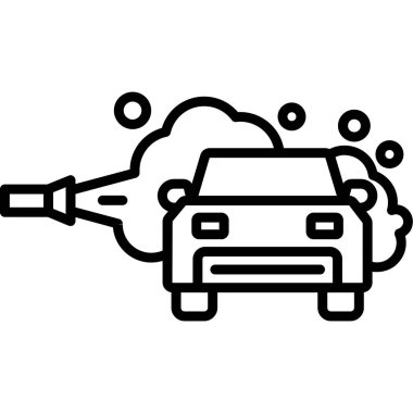 Araba tamir ikonu ana hat vektörü. araba servisi