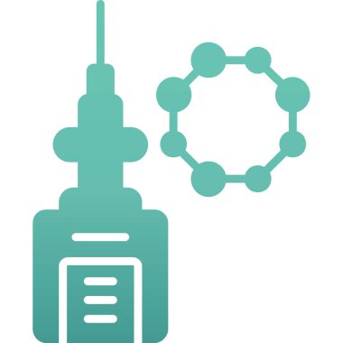 Enjeksiyon ikonu vektör illüstrasyonu