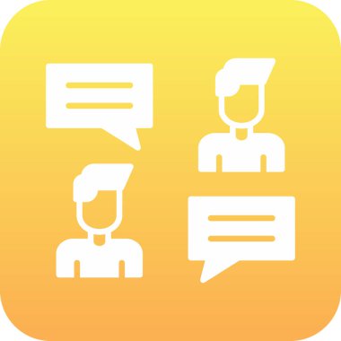 Vektör Sohbet simgesi, basit vektör illüstrasyonu