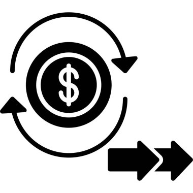 Para için. Web simgesi basit illüstrasyon