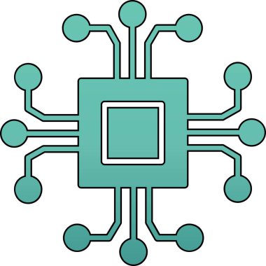 Devre kartı simgesi. vektör illüstrasyonu