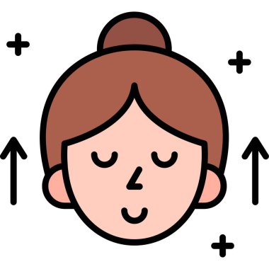 kız ikon vektör illüstrasyonu