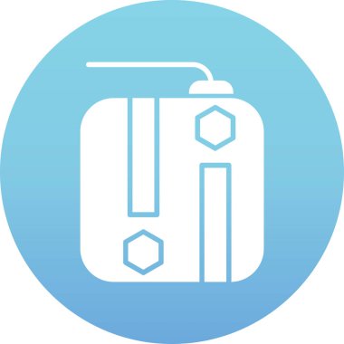 Benzersiz gaz silindiri vektör simgesi