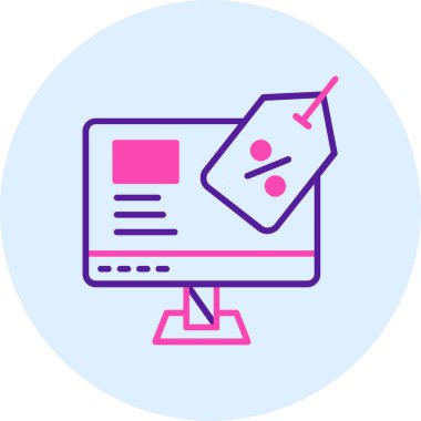 Bilgisayar. Web simgesi basit illüstrasyon