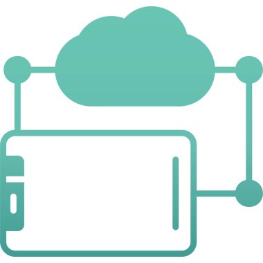 Bulut. Web simgesi basit illüstrasyon