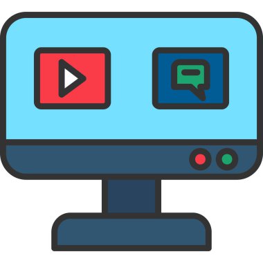 video simgesi vektör illüstrasyonu