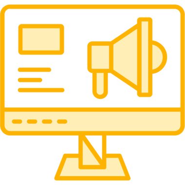 Bilgisayar ekranı. Web simgesi