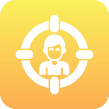 Bir insan simgesinin vektör illüstrasyonu