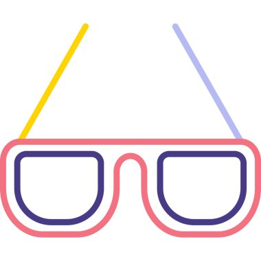 Gözlük. Web simgesi basit illüstrasyon