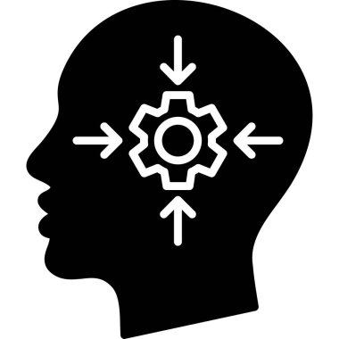 Beyin Gears vektör simgesi