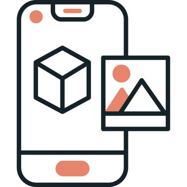 Cep telefonu. Web simgesi basit tasarım