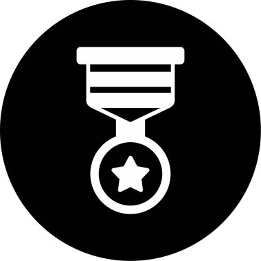 Madalya ikon vektör illüstrasyonu