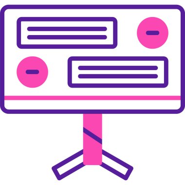 Konuşmacı. Web simgesi basit illüstrasyon