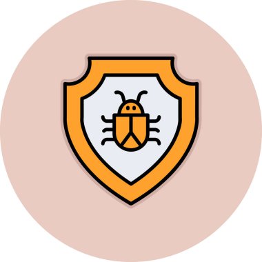 Böcek. Web simgesi basit illüstrasyon