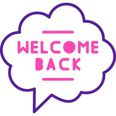 Etikete tekrar hoş geldiniz. Modern hat sanatı. vektör.