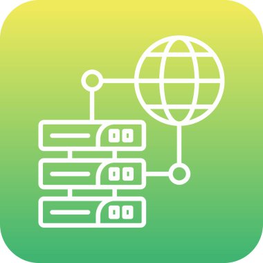 güzel küresel ağ çizgisi vektör simgesi