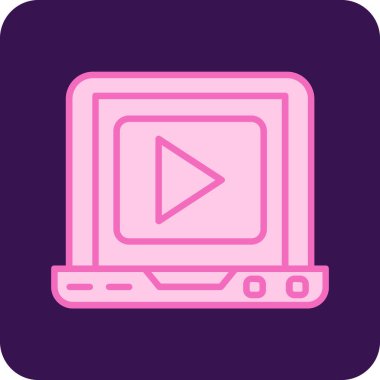 video oynatma web simgesi basit illüstrasyon