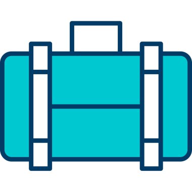 Sırt çantası. Web simgesi basit illüstrasyon